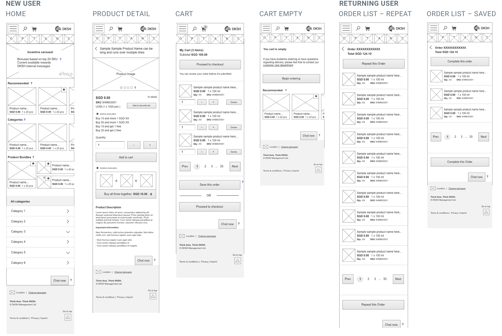 DKSH Connect Wireframes